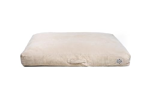 Roth & Bock - The German Pet Brand, Oeko-Tex Standard 100 zertifiziertes orthopädisches Hundebett mit spezieller 3 Schichten-Memory-Foam Füllung - Cord (Weiß, L) von R B ROTH & BOCK ····· THE GERMAN PET BRAND