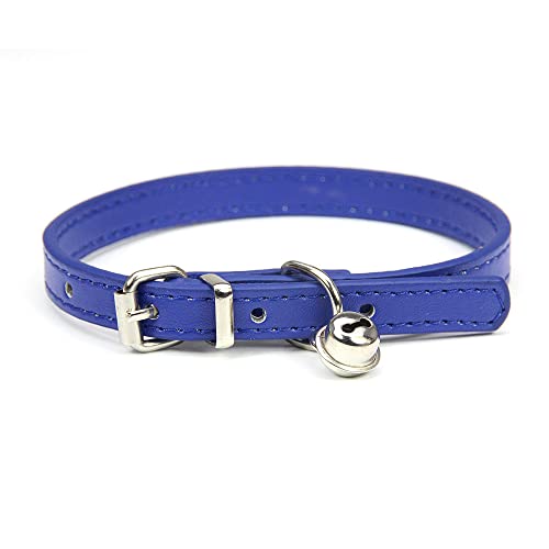 Lederleine Haustier Hundehalsband Sweet Cats Supplies Hundehalsbänder Rosa Hundehalsband Halsband Hundezubehör (Color : Dark Blue, Size : 1.3cmx25cm) von RAAMKA
