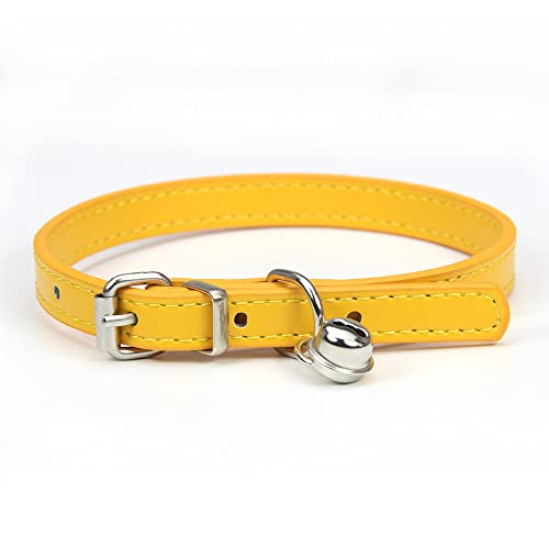 Lederleine Haustier Hundehalsband Sweet Cats Supplies Hundehalsbänder Rosa Hundehalsband Halsband Hundezubehör (Color : Gold, Size : 1.3cmx25cm) von RAAMKA