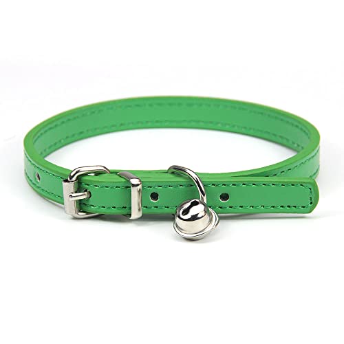 Lederleine Haustier Hundehalsband Sweet Cats Supplies Hundehalsbänder Rosa Hundehalsband Halsband Hundezubehör (Color : Green, Size : 1.0cmx25cm) von RAAMKA