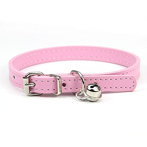 Lederleine Haustier Hundehalsband Sweet Cats Supplies Hundehalsbänder Rosa Hundehalsband Halsband Hundezubehör (Color : Pink, Size : 1.0cmx25cm) von RAAMKA