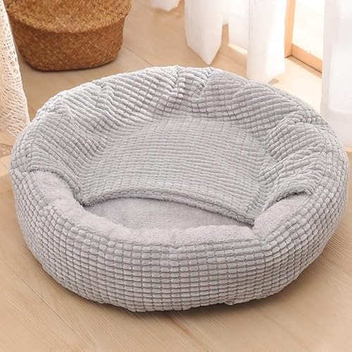 1 Stück kleines Hundebett, Katzenbett mit Kapuzendecke, gemütliches Kuscheltier, orthopädisches Welpen-Haustierbett, Donut, runder Hundebau, Katzenhöhle, rutschfeste Unterseite von RAEF