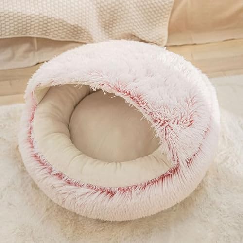 1Pcs Winter Lange Plüsch Haustier Katze Bett Runde Katze Kissen Katze Haus Warme Katze Korb Katze Schlaf Tasche Katze Nest Zwinger Für Kleine Hund Katze von RAEF