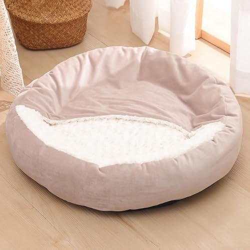 RAEF 1 Stück kleines Hundebett, Katzenbett mit Kapuzendecke, gemütliches Kuscheltier, orthopädisches Welpen-Haustierbett, Donut, runder Hundebau, Katzenhöhle, rutschfeste Unterseite von RAEF