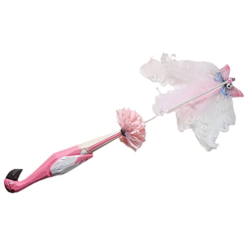 Cat Zauberstab Auffälliges Blumenornament 2 Farben Cat Jagen Teaser Rod Cat Interactive Stick for Zuhause – Rot/501 (Color : Pink) von RAHYMA