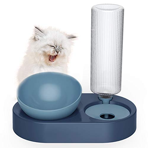 RAHYMA Cats & Dogs Doppel-Wasser- und Futternapf-Set, Automatischer Wasserspender for Haustiere mit Futternapf, Doppel-Haustiernapf-Set for kleine oder mittelgroße Katzen und Hunde/75 von RAHYMA