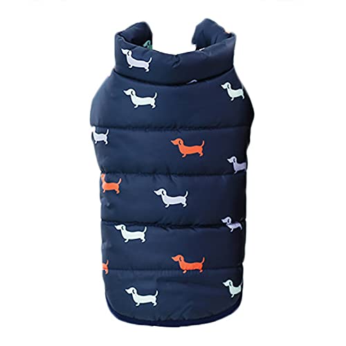 RAHYMA Haustierkleidung Hundemuster Cosplay Warmer Haustierhund Weste Mantel Outfit for Winter Hundekleid Zubehör - Schwarz L/44 (Color : Blue, Size : 2XL) von RAHYMA