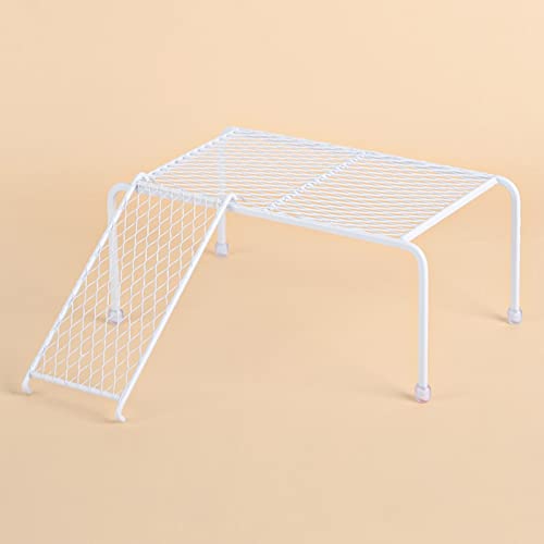 RAHYMA Pet Grid Shelf Cage Landscape Ornaments with Climbing Ladder,Edelstahl-Gittergestelle Pet Feeding Supplies mit Climbing Ladder for Pet Cage White/334 von RAHYMA