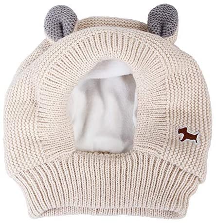 Winter warme gestrickte Haustiermütze Mode Kaninchenohr Design Beanie atmungsaktive süße weiche Welpenmütze gestrickte Snood Winterkopfbedeckung for Hundewelpen Katzenkätzchen / 852 ( Color : 1 ) von RAHYMA