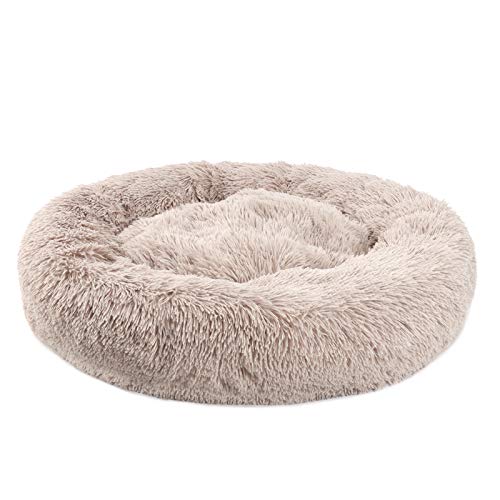 Xcoor Superweiches, warmes Haustierbett, gemütliches, flauschiges Hundebett, Kunstpelz, Katzenbett, Plüsch, rund, Kuscheltier for kleine, mittelgroße Welpen, Memory-Schaum, bequem, flauschig, pelzig f von RAHYMA