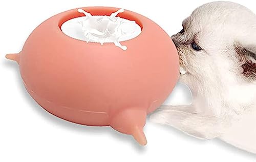 Welpen-Nippel-Futterspender for Welpen, Silikon-Hundeblasen-Milchnapf, 3-Nippel-Stillflasche, Welpen-Stillstation for Neugeborene Hunde Und Katzen, 200 Ml von RAMSER