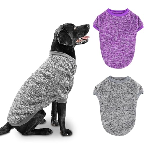 RANYPET 2 Stück Große Hundepullover für Winterhunde Klassischer Strickpullover Weiche Verdickung Warme Hundekleidung für Mittelgroße Hunde 5XL von RANYPET