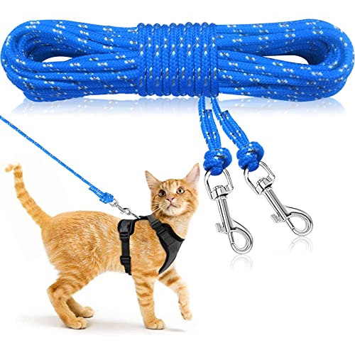 RANYPET Reflektierende Lange Leine für Katzen 9M/30FT Entfliehungssichere Laufleine Hof Lange Leine Langlebige Sichere Verlängerungsleine für Kätzchen, Welpen, Kaninchen und Kleintiere von RANYPET