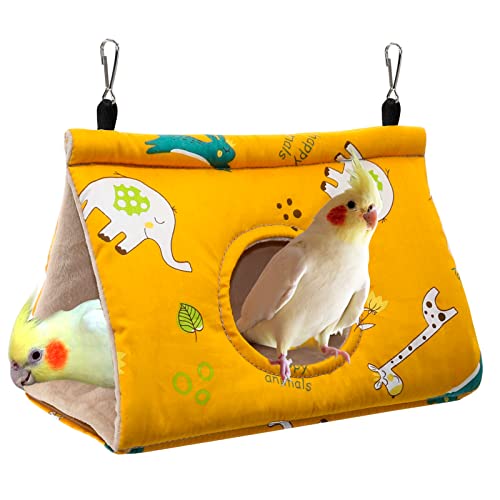 RANYPET Winter Warm Vogelnest Haus - Hängematte Samt Schuppen Hütte Käfig Plüsch Flauschige Vögel Versteck Schlafbett Fuzzy für Papagei Sittich Nymphensittiche Wellensittiche Lovebird Mittel von RANYPET