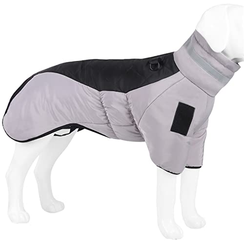 RARIDA Haustierkleidung Herbst und Winter verdickte Hundekleidung Reflektierende warme Haustier-Baumwollmäntel Haustierkleidung (Color : Black, Size : XXL) von RARIDA