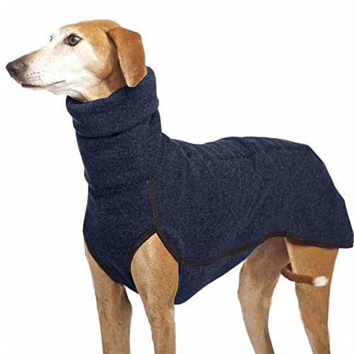 RARIDA Hundebekleidung Großer Hundemantel Sweatshirt Hoher Kragen Haustierbekleidung Mittelgroße Hundebekleidung Winter Warm halten Kostüm Pullover (Color : Navy, Size : M) von RARIDA