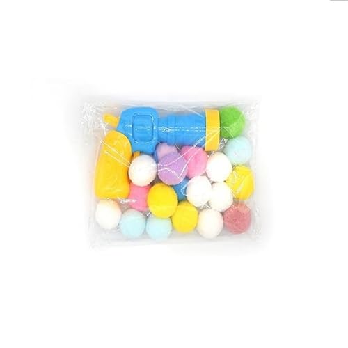 RASDKK Plüsch Katze Spielzeug Shooter Shooter lindert Depressionen Stiller Ball Katzenspielzeug Mini Schießen Plüsch Ballwaffe, Spielzeug(10 Bälle, 1 Pistole) von RASDKK