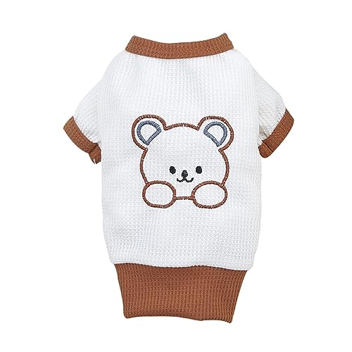 RASOLI Süßes Hundekostü - Welpenkleider Haustier-Hundekleid-T-Shirt | Atmungsaktives Outfit, Katzenrock mit Bärenmuster, Welpenkleider für Chihuahua-Yorkie-Katze von RASOLI