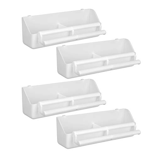 Papageien Hängende Futter Wassernapf 4pcs 2 in 1 Futter Wasser Schüssel Käfig Zubehör für Papageien Tauben - ca.21x9x6.5cm von RASTKY