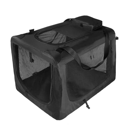 Hundetransportbox Faltbar,Faltbare Hundebox,Hundebox Faltbar,Metallrahmen,Atmungsaktiv, Tragbar mit Tragegriff, Tasche, 105cm x 76cm x 76cm,Geeignet für Alle Arten von Haustieren, z. B. Hunde von RATSTONE