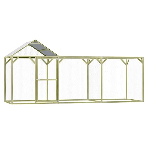 Pet Supplies Hühnerkäfig, 4,5 x 1,5 x 2 m, imprägniertes Kiefernholz von RAUGAJ