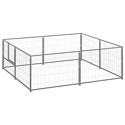 Pet Supplies-Hundehütte Silber 4 m² Stahl-Tiere & Haustierbedarf von RAUGAJ