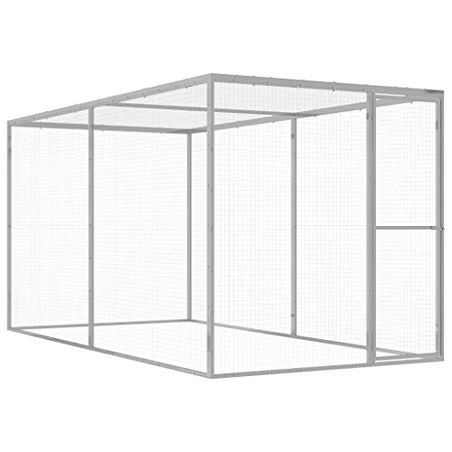 Pet Supplies Katzenkäfig, verzinkter Stahl, 3 x 1,5 x 1,5 m von RAUGAJ