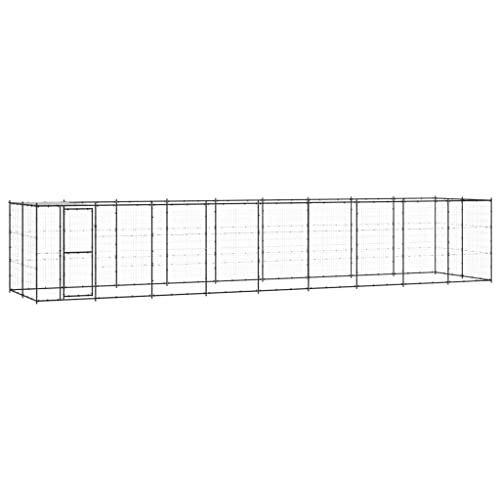 Pet Supplies-Outdoor Hundehütte Stahl mit Dach 21,78 m²-Tiere & Haustierbedarf von RAUGAJ