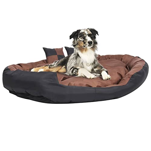 RAUGAJ Pet Supplies Hundekissen, waschbar, 150 x 120 x 25 cm, Schwarz / Braun von RAUGAJ