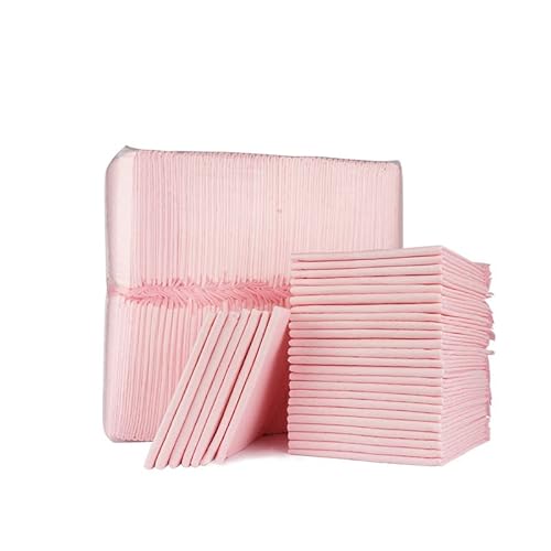 RAZZUM Super saugfähige Hundekatzen-Wegwerfwindel Dickes Deodorant Welpe Haustier Urin Windel Pad Wasser Absorption Atmungsaktiv Haustier Matte z/pink/large50pcs von RAZZUM