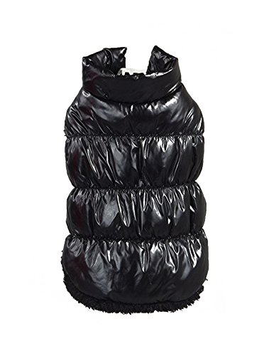 RC GearPro Fleece-gefütterte warme Hundejacke, warm, wasserdicht, Winddicht, für Kleine und mittelgroße Hunde (XL, Black) von RC GearPro