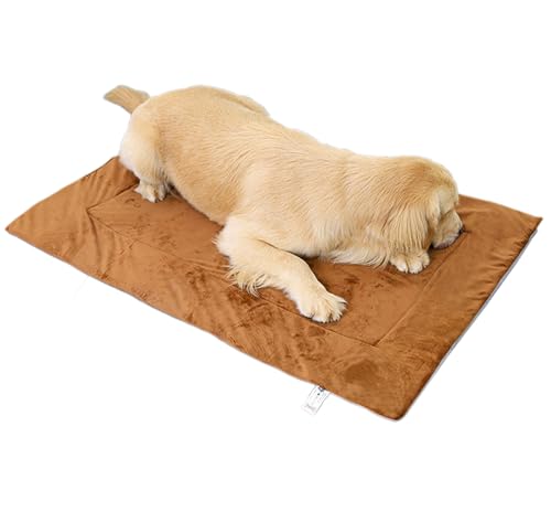 RC GearPro Waterproof Dog Bed Mattress - Washable car seat Blanket Cushion Winter Warmer Carpet pad Puppy cat Cages Crate mat for small medium Large Pets, Non-Slip Doggie Sofa Bed (Braun, L) von RC GearPro