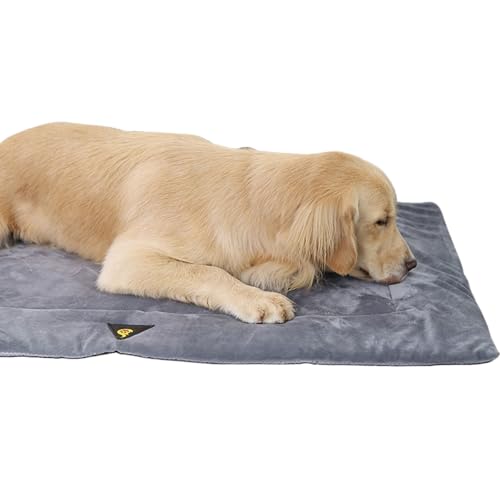 RC GearPro Waterproof Dog Bed Mattress - Washable car seat Blanket Cushion Winter Warmer Carpet pad Puppy cat Cages Crate mat for small medium Large Pets, Non-Slip Doggie Sofa Bed (Grau, L) von RC GearPro