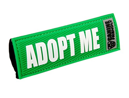 Canine Friendly 3/4" Bark Notes 'Adopt Me' Patch for Collar or Leash von RC Pet Products