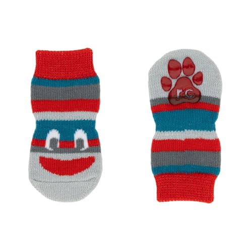 RC Pet Products Fun Pawks Anti-Rutsch-Socken, stilvoll, funktional, schützende Hundesocken, Größe XXS, Bandit von RC Pet Products