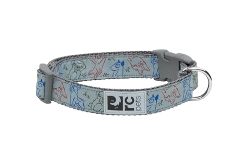 RC Pet Products Modisches, funktionales Halsband mit Clip, 1,9 cm, kleine, kritzelnde Hunde von RC Pet Products