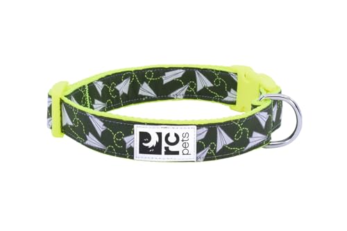 RC Pets Hundehalsband, 1,9 cm, verstellbar, mit Clip, Papierflugzeuge, Größe S von RC Pet Products