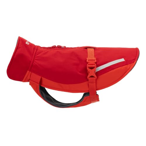 RC Pets Schaltungsmantel für kaltes Wetter, mit Fleece gefüttert, wasserdicht, 61 cm, Rot/Goji-Beere von RC Pet Products