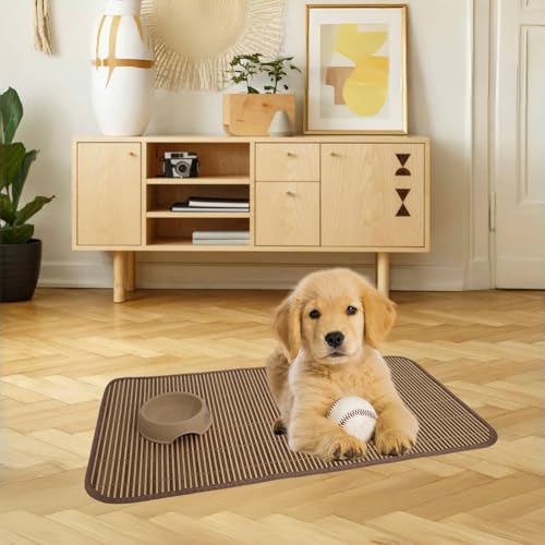 READY TO PETS Sommer-Kühlmatte für Hunde & Katzen, doppelseitige Bambus-Rattan-Kühlmatte, selbstkühlende Haustier-Schlafmatten, reiß- und bissfest (groß) von READY TO PETS