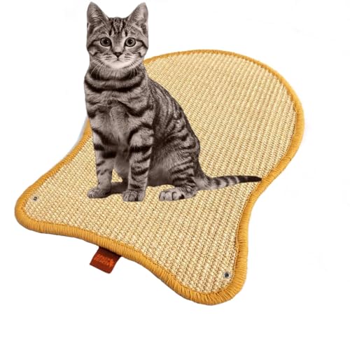 Ready To Pets Katzen-Kratzmatte Herzform, Sisal-Teppich, mit Klettbändern für Boden und Wand (Fisch) von Ready To Pets