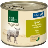 REAL NATURE Original Nassfutter für Hunde Adult Lamm mit Kartoffeln 6x200 g von REAL NATURE