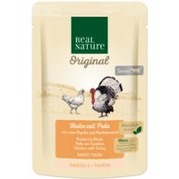 REAL NATURE Original Senior 12x85g Huhn mit Pute, roter Paprika und Nachtkerzenöl, in Sauce von REAL NATURE