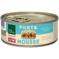 REAL NATURE Filet & Mousse Adult Huhn & Thunfisch mit Leinöl 6x85 g von REAL NATURE