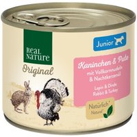 REAL NATURE Junior Wildkaninchen & Pute 6x200 g von REAL NATURE