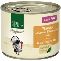 REAL NATURE Original Nassfutter Katze, Adult, Truthahn, Karotten & Weizenkeimöl 6x200 g von REAL NATURE