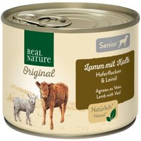 REAL NATURE Original Nassfutter für Hunde Senior Lamm & Kalb 12x200 g von REAL NATURE