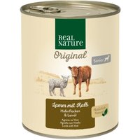 REAL NATURE Original Nassfutter für Hunde Senior Lamm & Kalb 24x800 g von REAL NATURE