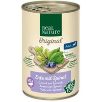 REAL NATURE Superfood Adult Ente mit Spinat 6x400 g von REAL NATURE