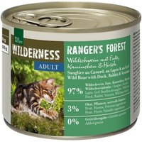 REAL NATURE WILDERNESS Adult Ranger's Forest Wildschwein mit Ente, Kaninchen & Hirsch 6x200 g von REAL NATURE