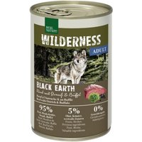 REAL NATURE WILDERNESS Nassfutter für Hunde Adult Black Earth Rind mit Strauß & Büffel 6x400 g von REAL NATURE